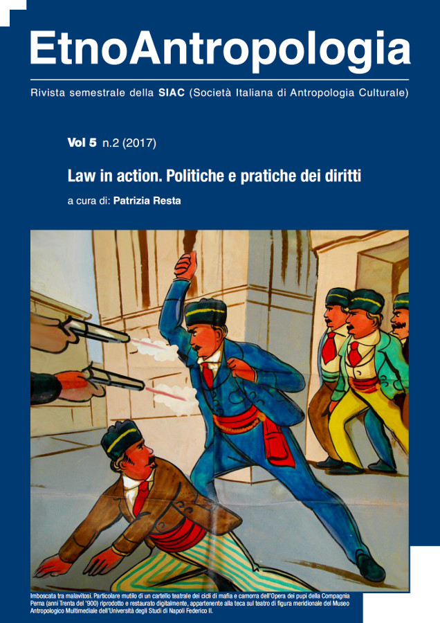 					Visualizza V. 5 N. 2 (2017): Law in action. Politiche e pratiche dei diritti a cura di Patrizia Resta
				